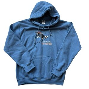 Breckenridge Ski Patrol Hoodie S Blue Graphic Skiing Colorado Resort Sweatshirt